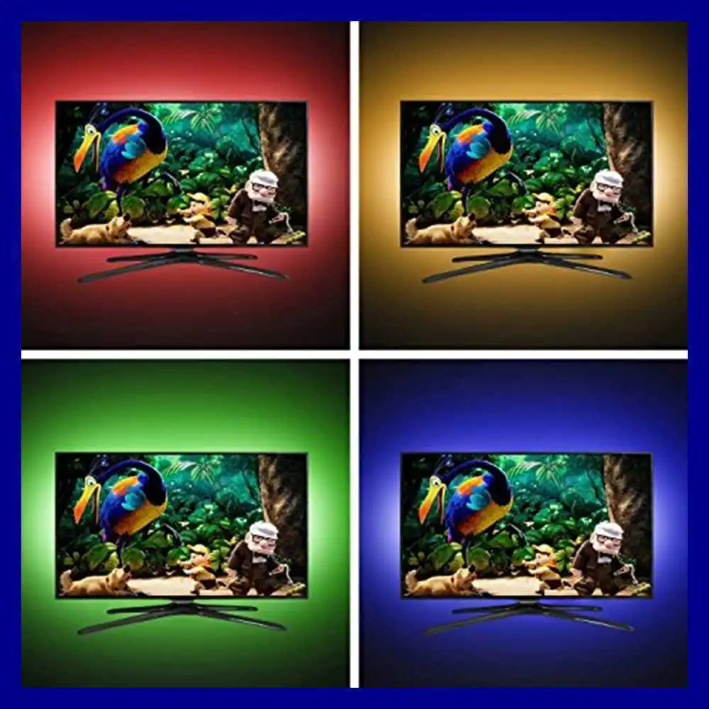 Tira de luces LED RGB USB de 6,6 pies (2M) 5V SMD5050 16leds/M cinta Flexible que cambia de Color para pantalla de visualización retroiluminación de
