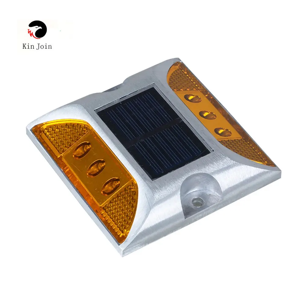 Aluminum Waterproof LED Solar Powered Road Stud Light road Reflective Ground Light Warning Light House Garden Corridor Fig  Aime