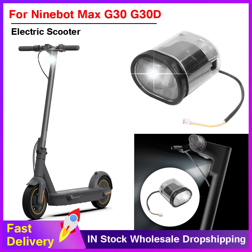 Headlight Assembly Kit For Ninebot MAX G30 G30D Electric Scooter Skateboard Head Lamp Front LED Light Parts