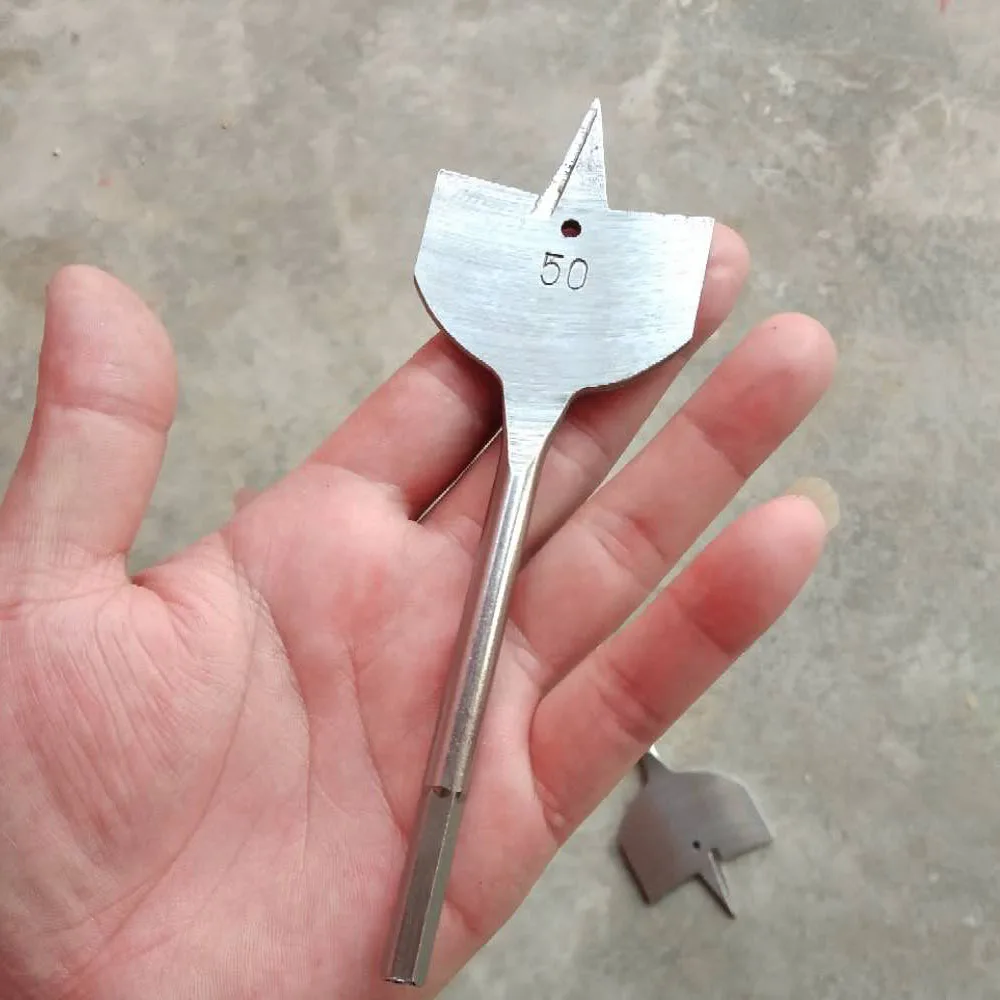 Juego de brocas planas de acero de alto carbono para madera, 10-55mm, brocas de pala para carpintería, juegos de herramientas de carpintería duraderas, 10 Uds.