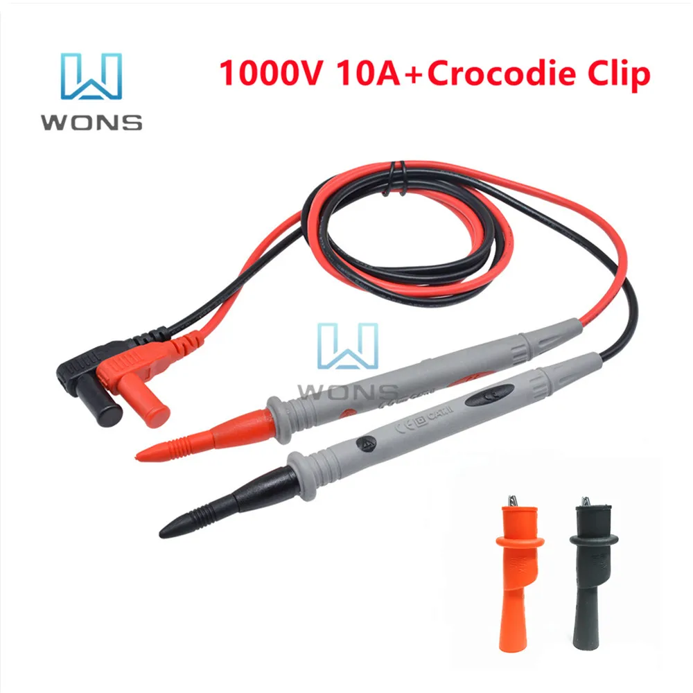 AC DC 1000V 1 Pair Probe Test Leads Pin For Digital Multimeter Needle Tip Meter Multi Meter Tester Lead Probe Wire Pen Cable 20A