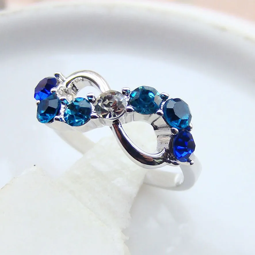 

Engagement Ring Blue Zirconium Wedding Ring Gift Female