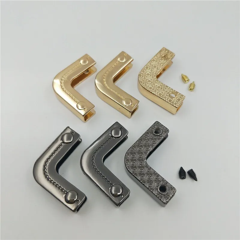 

(20 PCS/lot) metal tape sealing side Angle of clasp hardware DIY leather handbags accessories women fashion bags metal bead