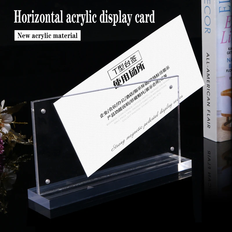 A5 Strong Magnetic Photo Frame Advertising Price Display Stand Brand Double-Sided Transparent Stand Restaurant  Catalog Display