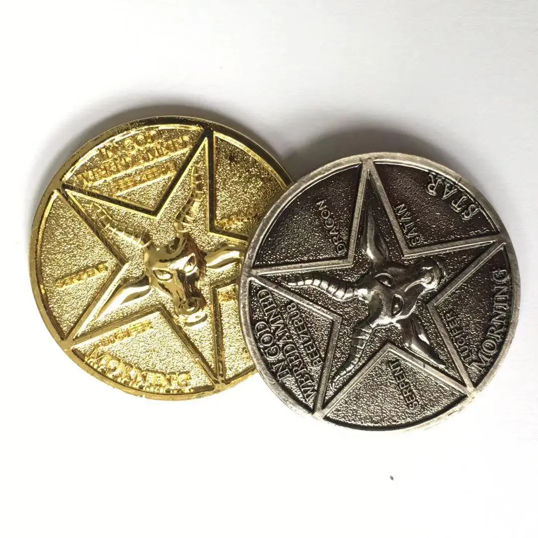 

Lucifer Morningstar Satanic Pentecost New Style High Quality Badge Halloween Metal Accessories Prop Commemorative Coin Gift