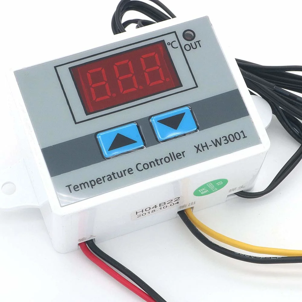 10A 12V 24V 110V 220VAC Digital LED Temperature Controller XH-W3001 For Incubator Cooling Heating Switch Thermostat NTC Sensor