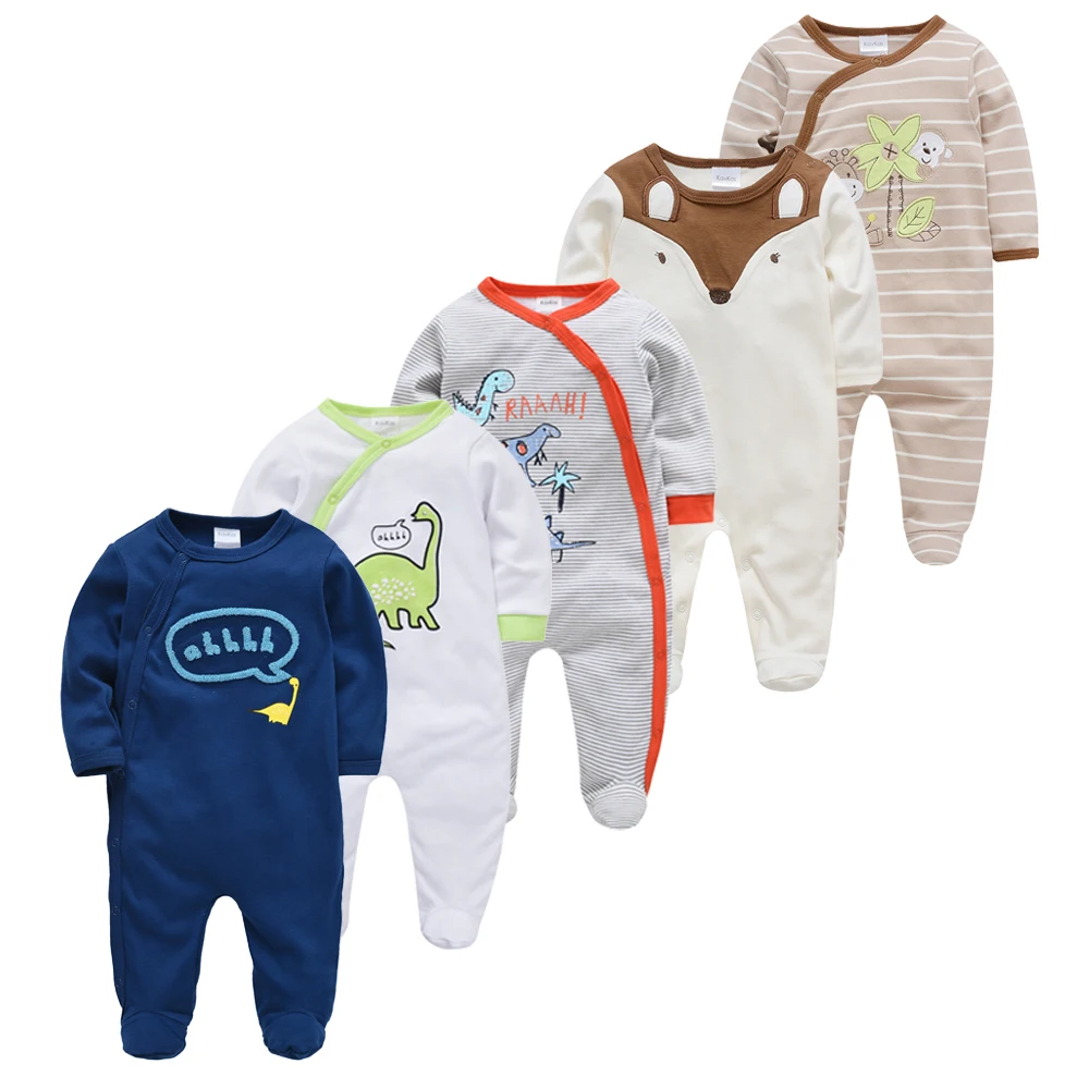 5 Chiếc Bé Pyjamas Sơ Sinh Bé Gái Bé Trai Pijamas Bebe Fille Cotton Mềm Thoáng Khí Ropa Bebe Sơ Sinh Đèn Ngủ Cho Bé Pjiamas