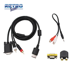 Cavo VGA RetroScaler per console Dreamcast ad alta definizione + adattatore RCA da 3,5 mm a 2 maschi