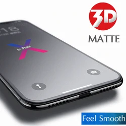 3D Full Cover Matte Screen Protector for iPhone 11 12 13 mini 14 15 16 Pro Max Anti Blue Ray 9H Tempered Glass Anti Fingerprint