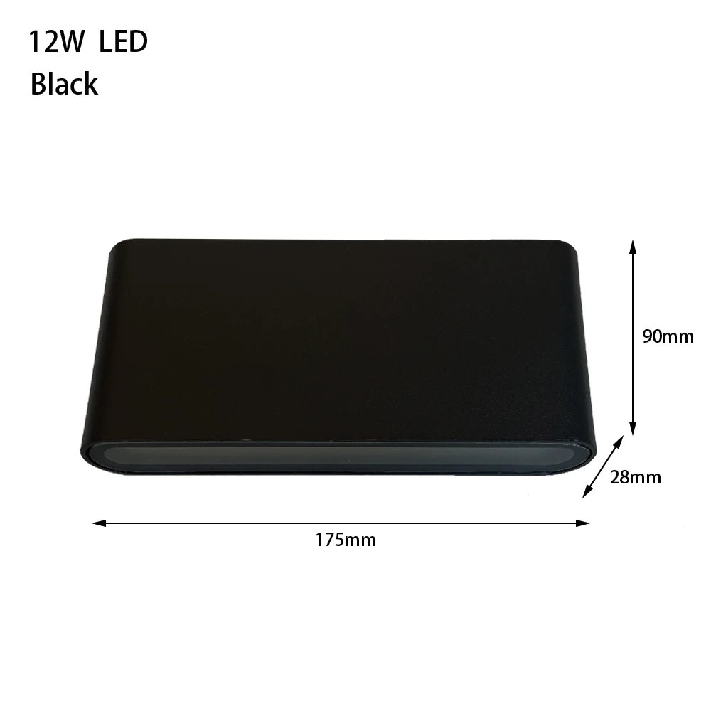 6W 12W 24W Led Outdoor Waterdichte Wandlamp Slaapkamer Woonkamer Balkon Wandlamp Aluminium Buitenmuur lamp Blaker Armaturen
