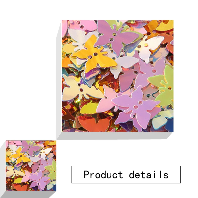 Butterfly Shape PVC Bulk Nail Sequins Nails DIY Sequins Clothing Sewing Supplies Footwear Accessories Party Decoration