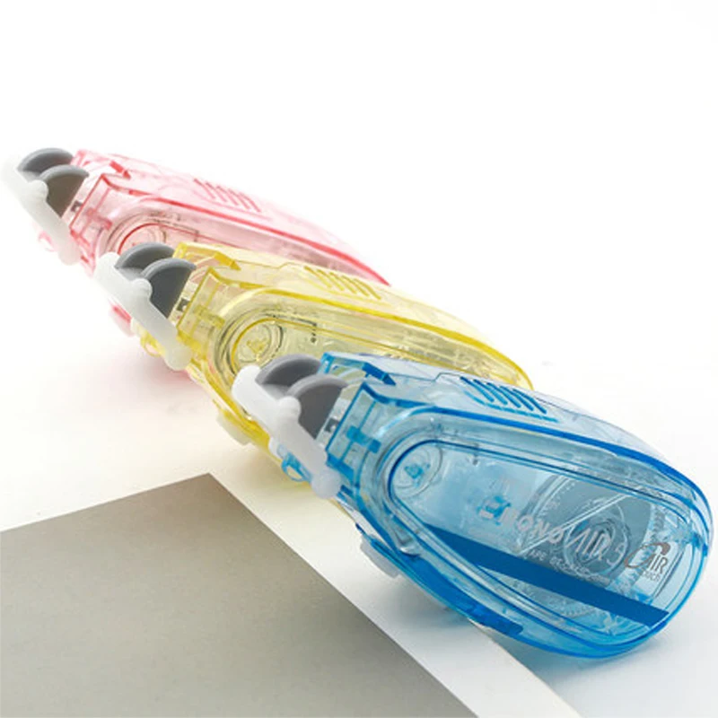 Tombow-fita corretora kawaii, 10m de velocidade, 3 peças, mono, transparente, para estudantes, usa fita de substituição, núcleo