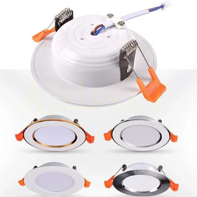 Dimmable Led Downlight Three Colors 5W 7W 9W 12W 15W Recessed in LED Ceiling Light AC 220V Indoor Lighting Warm Cold White Lamp