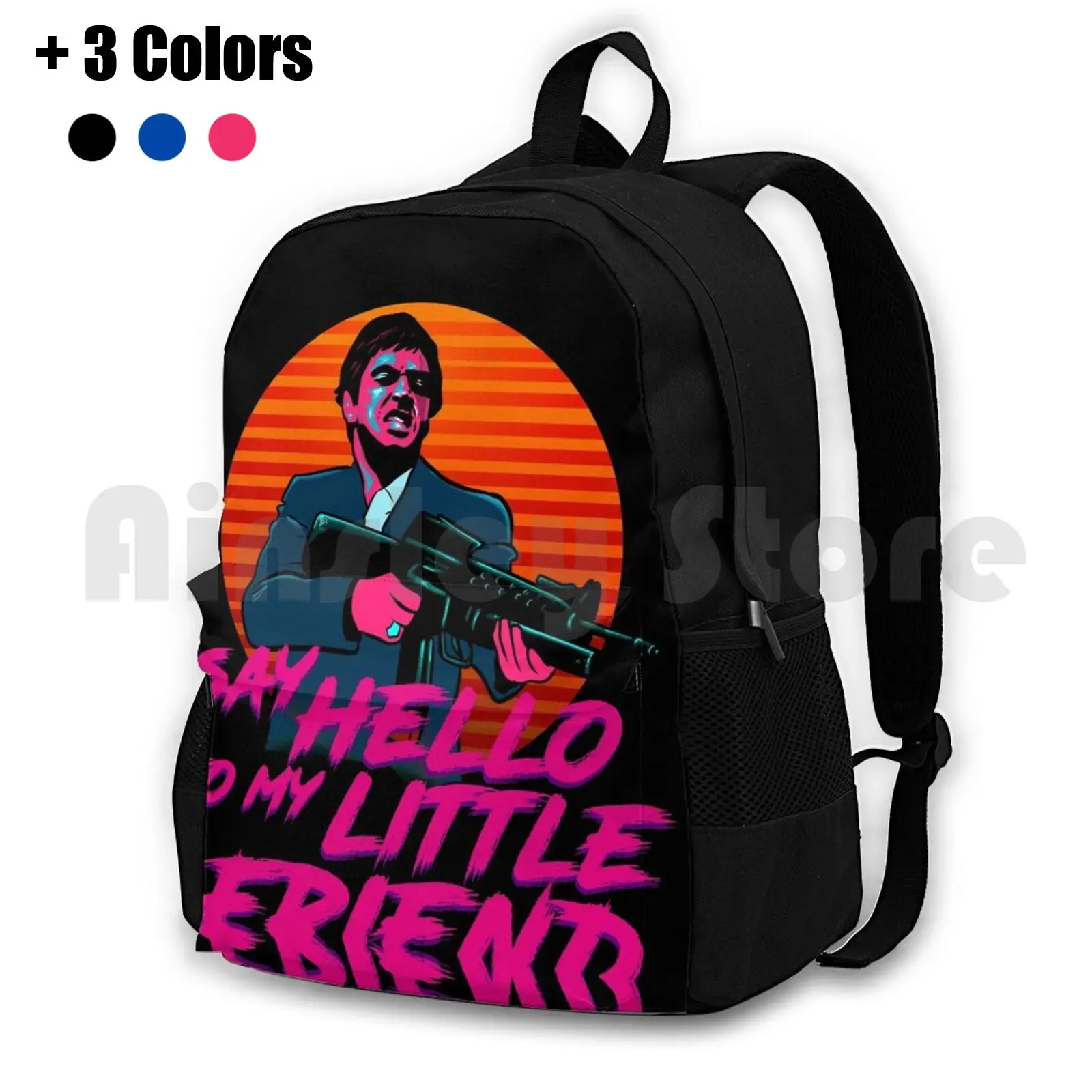 Say Hello To My Little Friend Outdoor Hiking Backpack Riding Climbing Sports Bag Tony Montana Scarface Godfather Mafia King