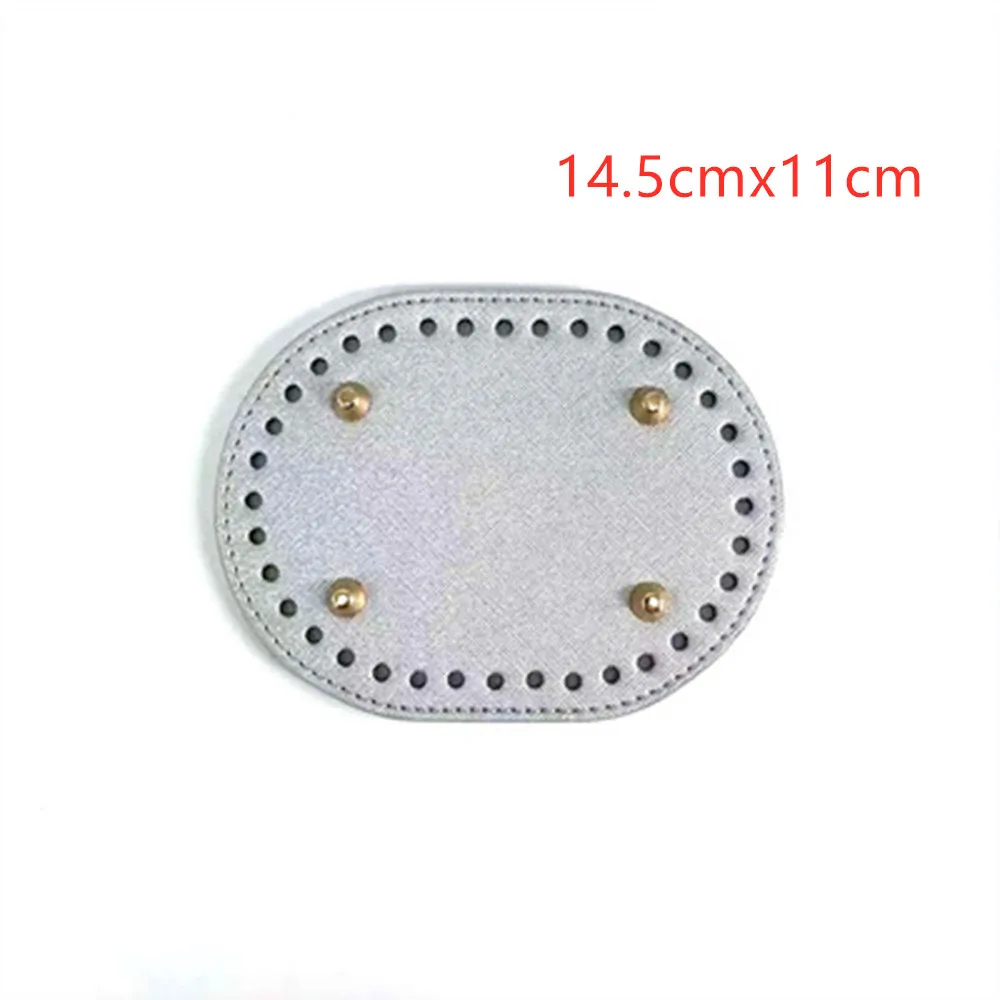 Mới 14.5*11Cm Diy Đính Tay Túi Phần Cứng Accessor Chéo Pu Hình Bầu Dục Đáy Túi Nữ Túi phụ Kiện Cho Túi Xách