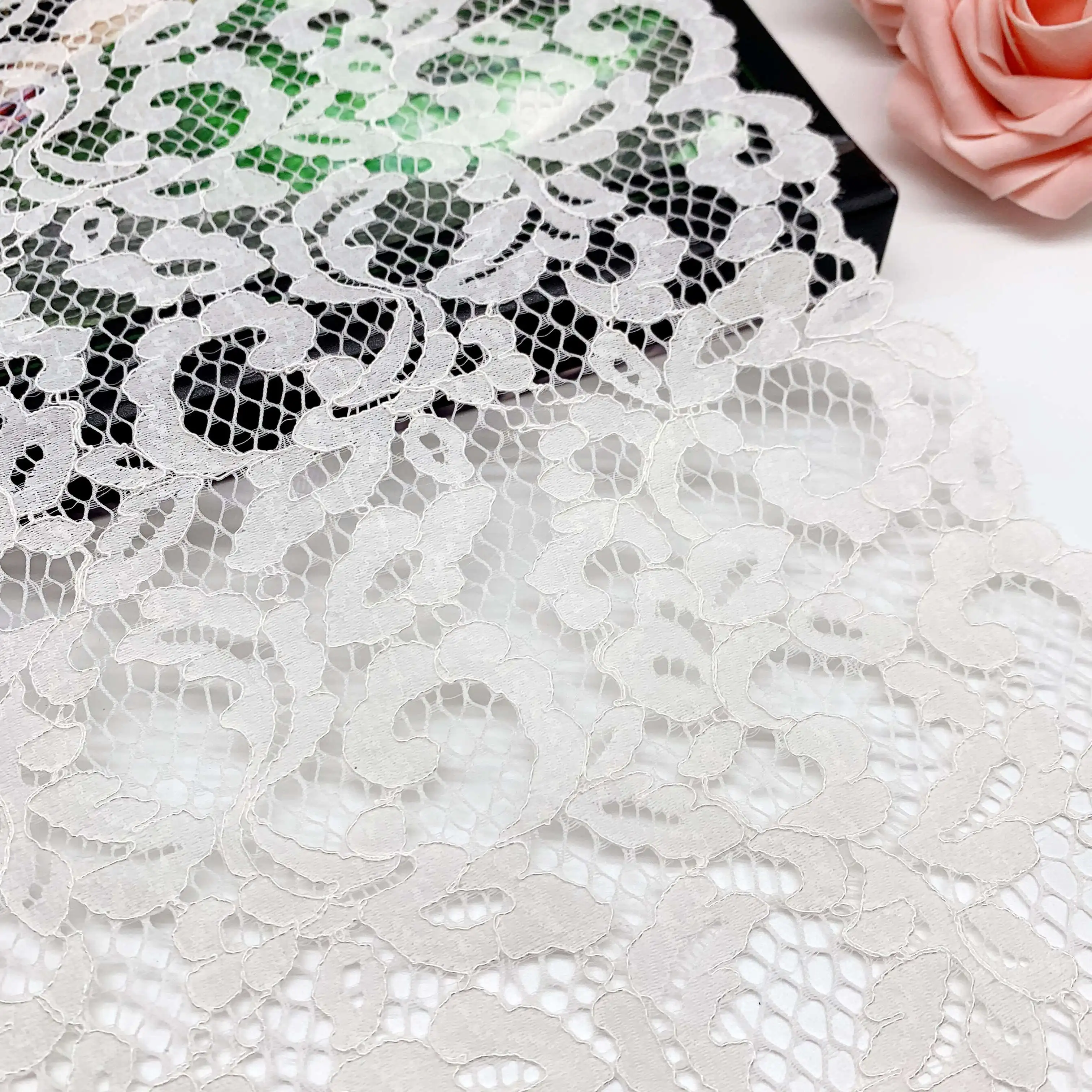 3y/lot Width 23cm White Non-Elastic Non-Stretch Lace Skirt Hem Dress Underwear Sewing Craft DIY Apparel Fabrics Lace Lingerie