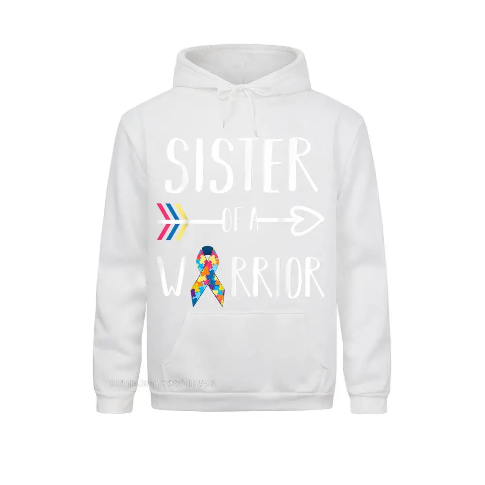 Sister Of A Warrior Shirt Autism Awareness Shirt Mens Prevailing Family Hoodies Summer Sweatshirts Comfortable Long Sleeve Hoods