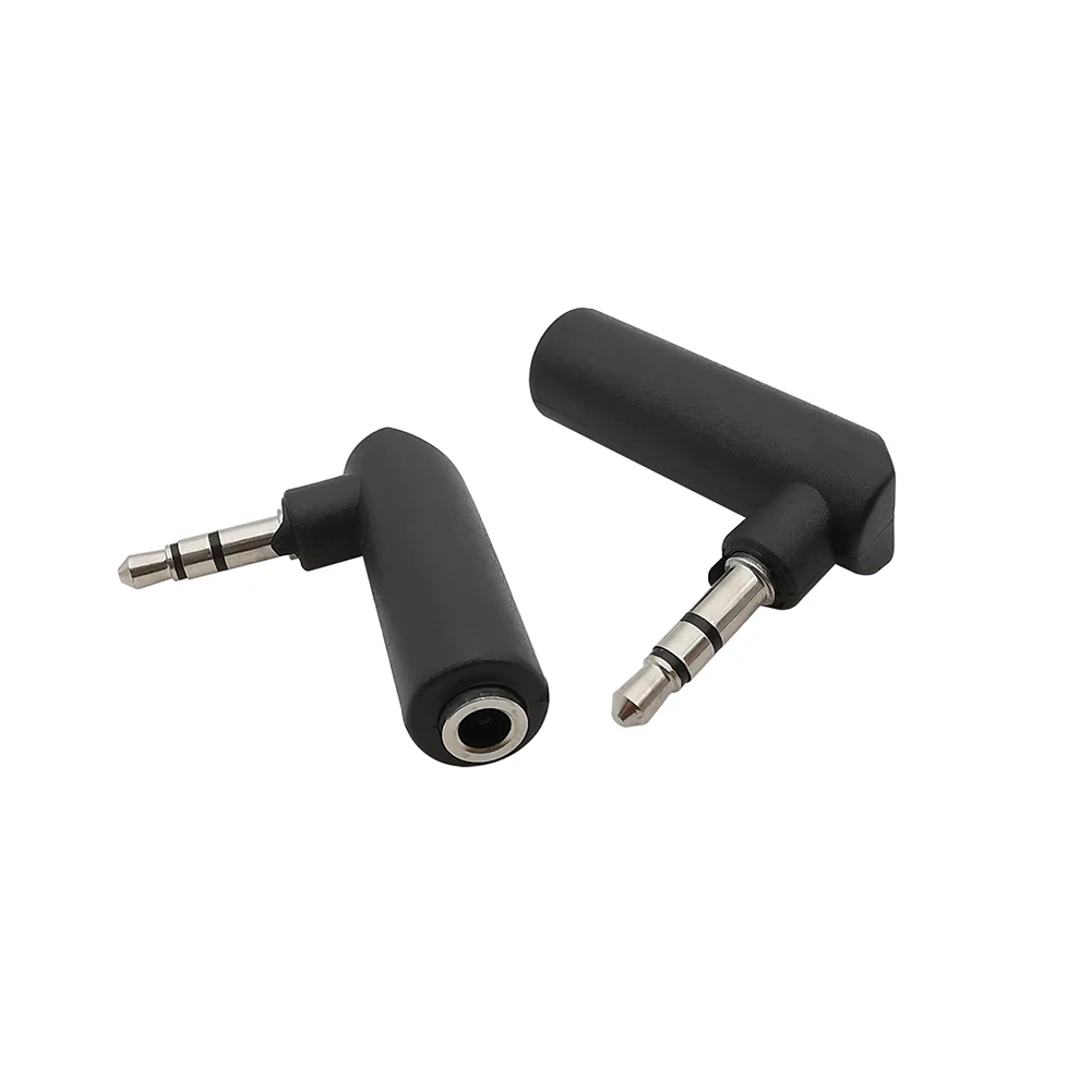 1/3/5Pcs 90 Degree 3.5mm 3 Pole Male Plug to 3.5 Jack Female Right Angled Stereo Headphone Audio Microphone Converter Adapter