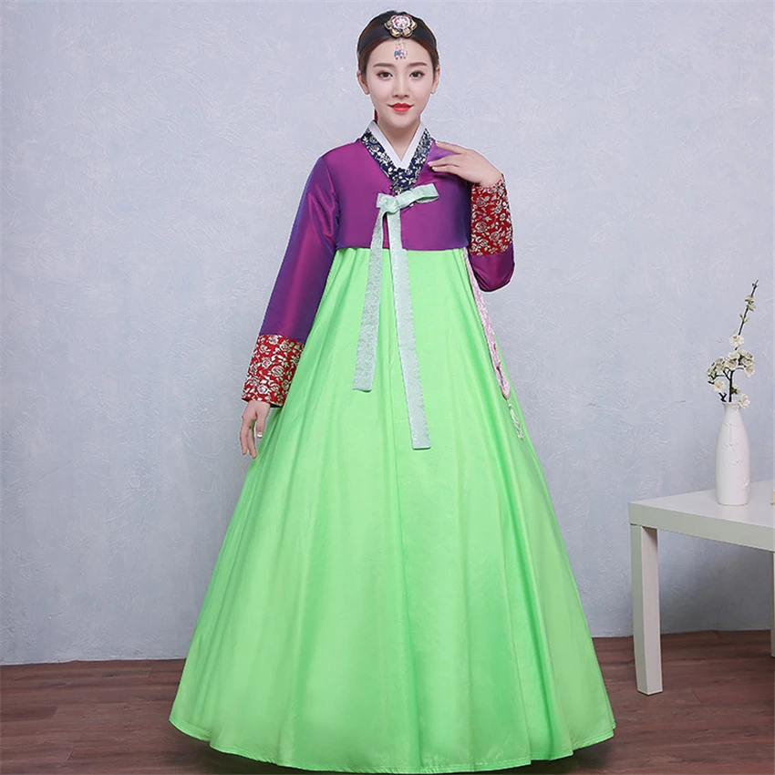 9Color Traditional Korean Clothing for Women Hanbok Dress Ancient Costume Retro Court Korea Fashion Stage Performance Clothing