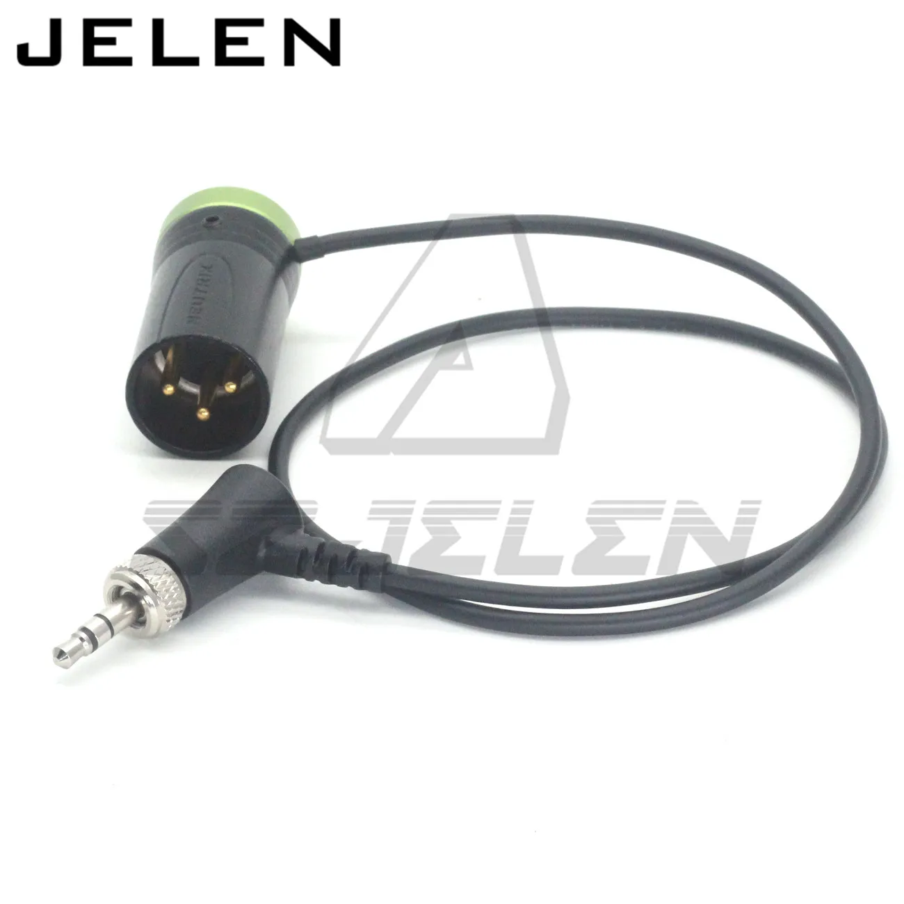 Low-Profile XLR NEUTRIK 3pin XLR male to 3.5 Audio elbow with lock for Sennheiser ,Sony D11 Headphone return audio cable