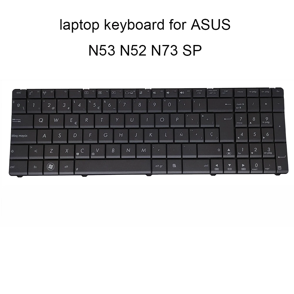 Replacement Keyboards for ASUS N53 JF N53JQ N53SV K53Z K53U N73S N73T SP Spanish black laptop keyboard V118562BK1 hot sale