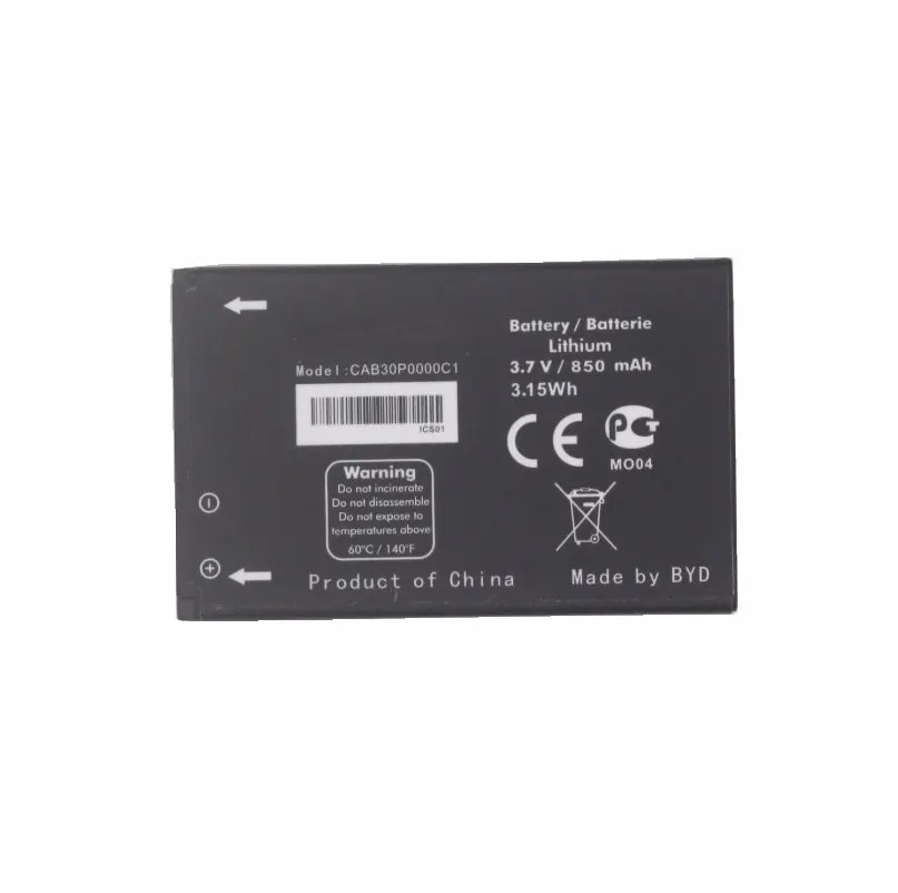 1x 850 мАч CAB30P0000C1 Сменный аккумулятор для Alcatel One Touch OT-800 OT-802 OT-808 OT-799 OT-799A OT-802Y OT-E206C