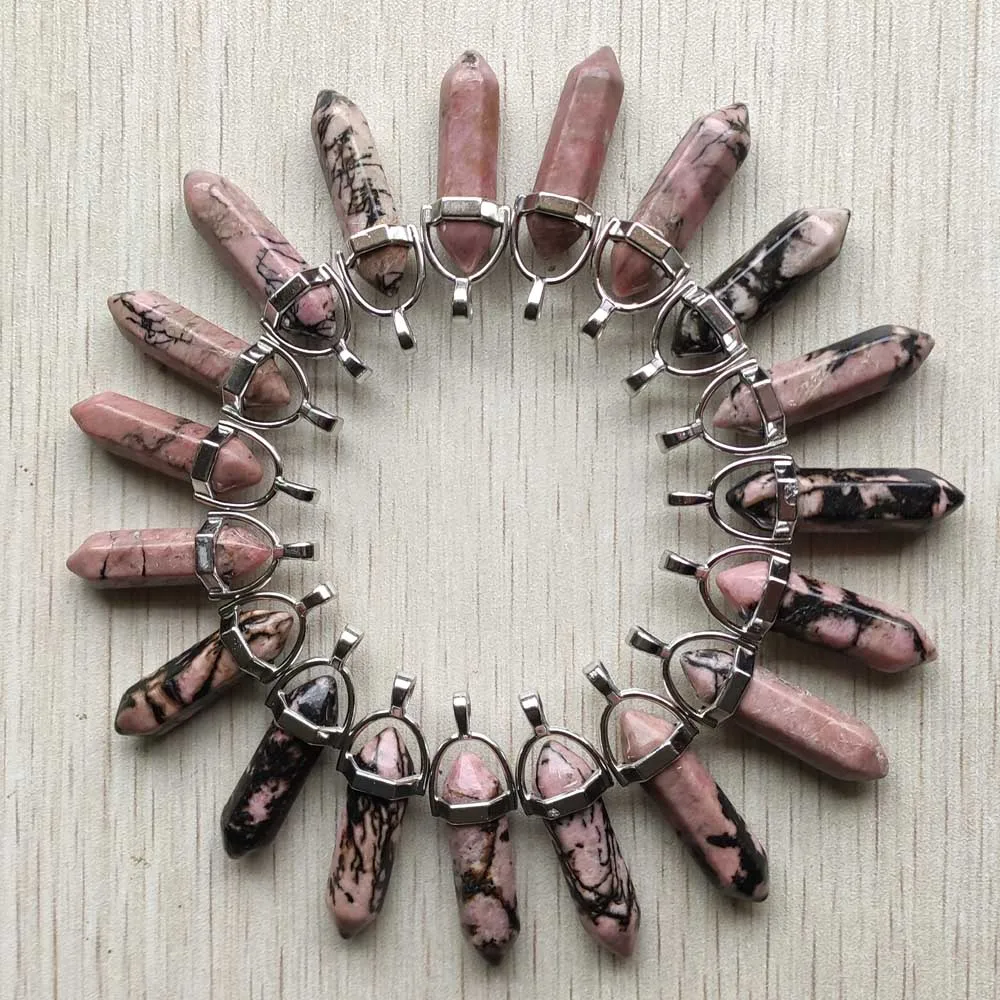 Wholesale Assorted Natural Stone Mixed Pillar Charms