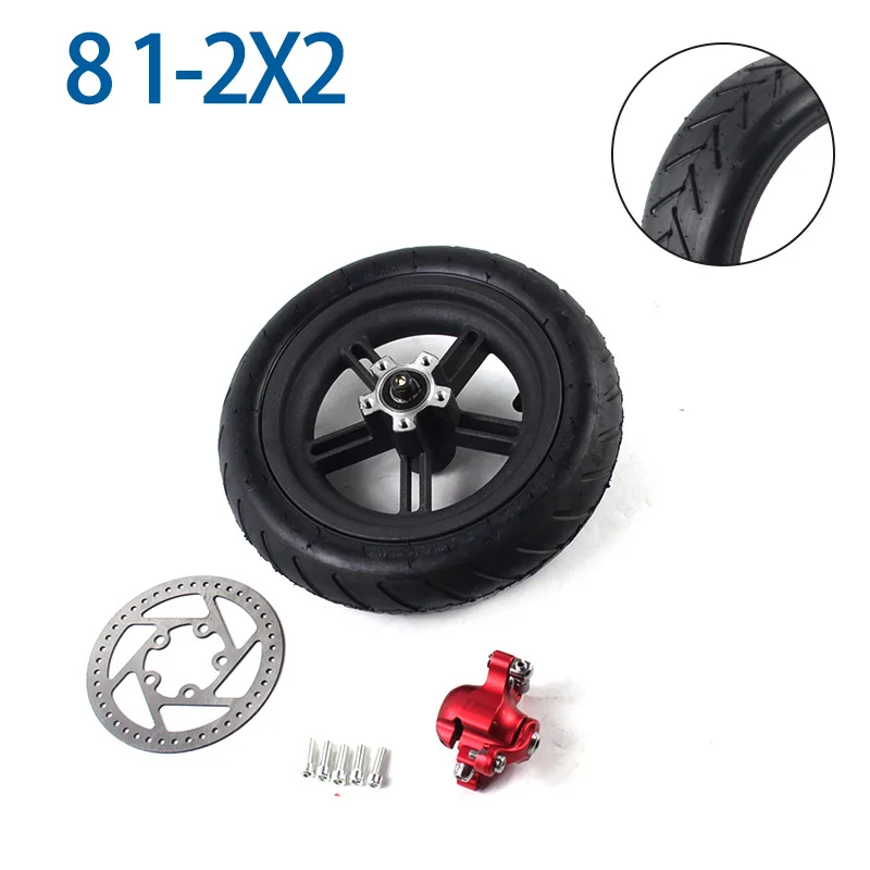 Electric Scooter Rear Tire with Wheel Hub Disc Brake Set  Back Tyre  for Xiaomi Mijia M365   Parts