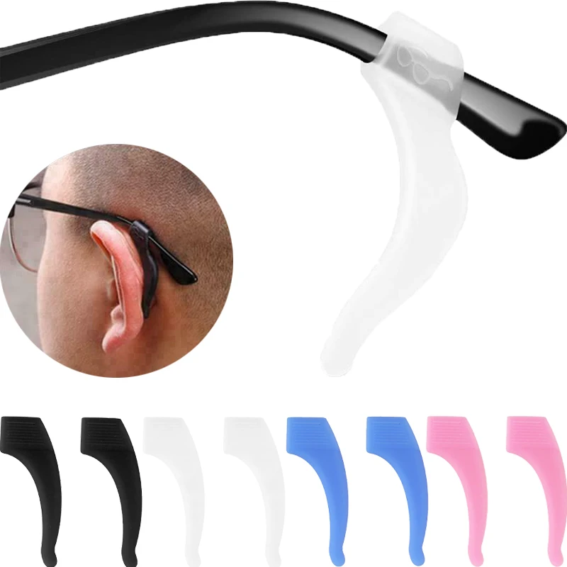 1 Pair Silicone Anti Slip Ear Hook Eyeglass Fashion Eyewear Accessories Eye Glasses Grip Holder Spectacle Eyeglasses Ear Grip