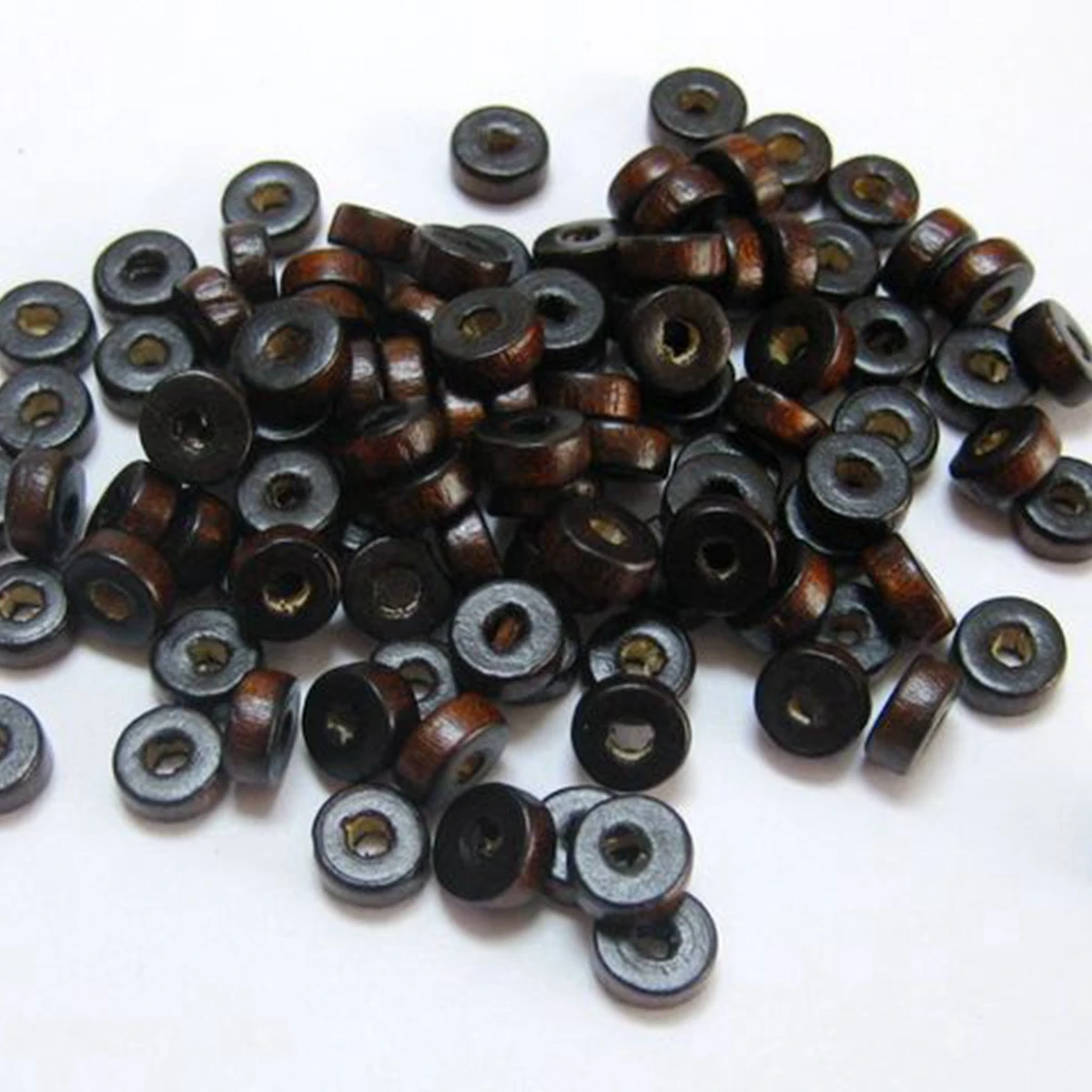 500 Brown Colour 8X3mm Column Wood Beads~Wooden