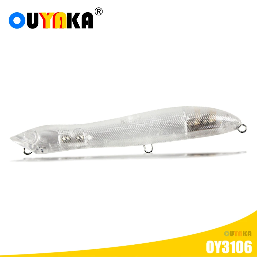 Fishing Accessories Lure Blank Unpainted Lures Isca Artificial Pencil Weight 5-16g ABS Transparent Diy Kit Pesca Wobblers Leurre