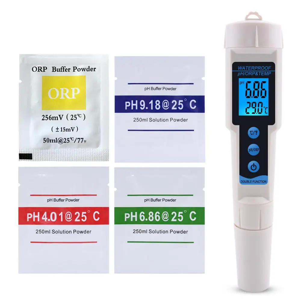 

ORP-3569 ORP Tester 3 in 1 pH ORP TEMP Meter Multi-parameter Digital Tri-Meter Water Quality Monitor for Lab