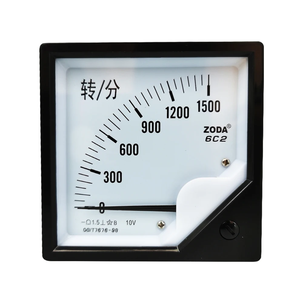 6C2 DC 1500รอบต่อนาที/10V RPM/Minเซนเซอร์กระตุ้นโวลต์มิเตอร์ตัวชี้แรงดันไฟฟ้า80*80มม.