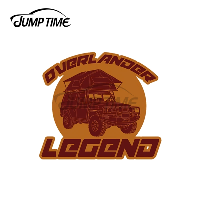 JumpTime 13 x 8.8cm For Overlander Legend Camper Waterproof Motorcycle Anime Decoration Car Stickers Cartoon Surfboard Decal