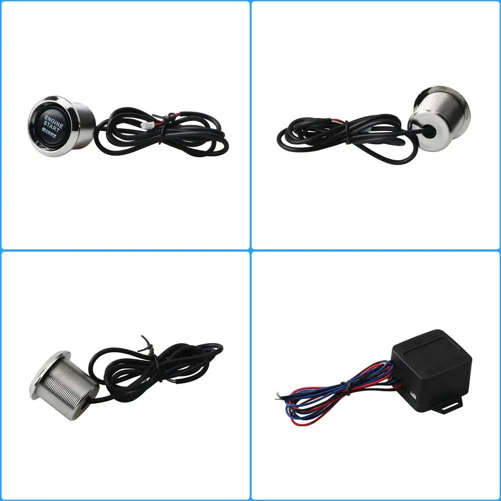 Universal 12V Car Keyless Entry Engine Start Alarm System Push Button Starter Stop Auto Accessories