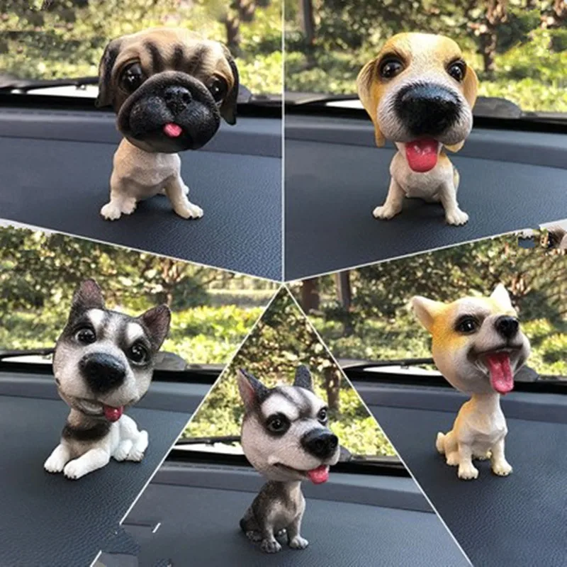 

Nodding Dog Car Shake Head Dog Dolls Dashboard Car Decoration Accessories Auto Shaking Head Toy for Automoibles Car-styling