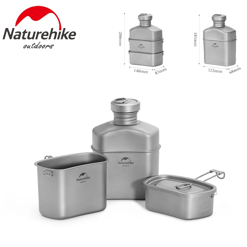 

Naturehike Outdoor Camping Kettle Set 3 In 1 Folding Hanging Pot Picnic Camping Cookware For Outdoor Hiking Travel