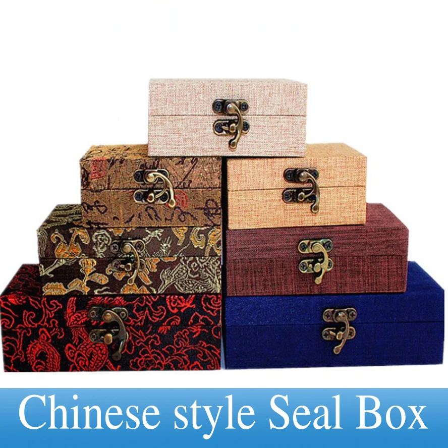 Chinese Style Seal Box Painting Calligraphy Stamp Packing Box Gift Box Seal Cuting Art SetSignet