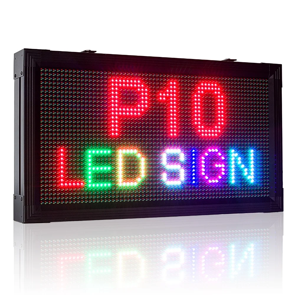 P10 RGB Full Color LED Display Board, Wifi/Lan Programmable LED Display Screen Outdoor Waterproof for Advertising  Business