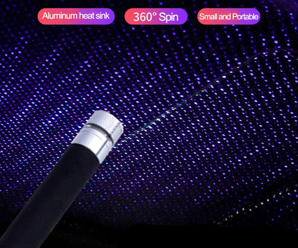 Mini LED Star Laser Projector Light USB Car DJ Disco Effects light Ambient Indoor Stage Night Lamp New Year Christmas decoration