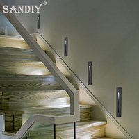 SANDIY Wall Lamp Embedded Stairs Led Light Nightlights for House Renovation Step Foyer Balcony Home Ladder Lighting with Box 3W
