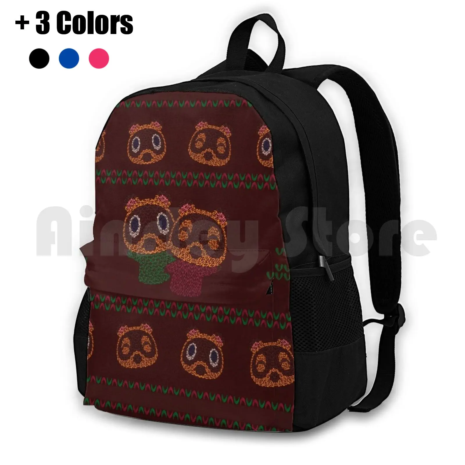 Nook Isle Outdoor Hiking Backpack Riding Climbing Sports Bag Nook Brothers Timmy Raccoon Tanooki Brothers Nook Nooks Cranny