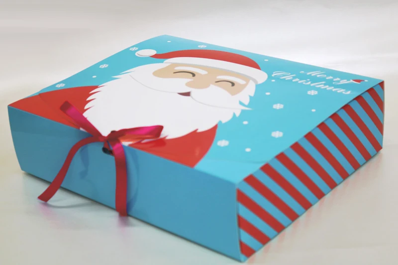 Merry Christmas Gift Box,31*25.5*8cm candy food Biscuits Packaging Box Christmas Party Favors Gift Decor boxes 50pcs/lot