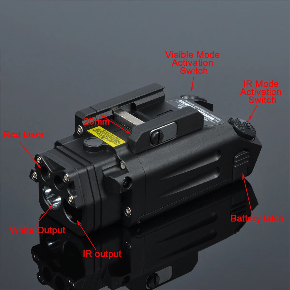 Tactical DBAL-PL DBAL LED Light Strobe Flashlight With Red Laser PEQ IR Laser Visible Laser Pointer Strobe Weapon Light