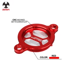 Motorcycle CNC Aluminum Engine Red Oil Filter Cap Cover For HONDA CRF 450R CRF 450RX 2017 2018 2019 2020 Off Road Dirt Bike