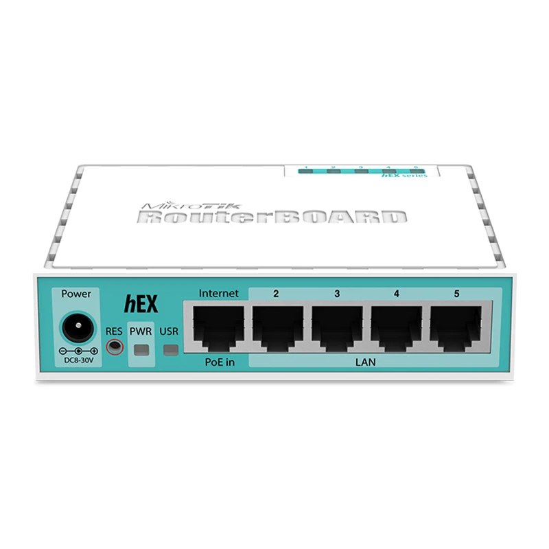 Roteador com fio Gigabit MikroTik RB750Gr3 (hEX) de 880 MHz, roteamento suave de banda larga ROS doméstico, estável