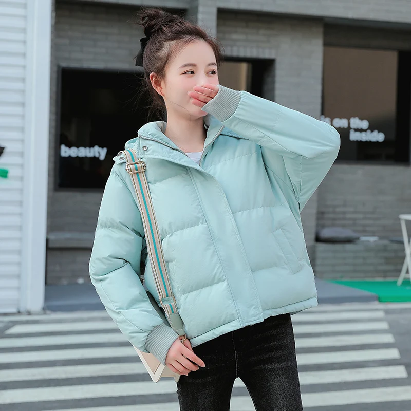 Korea Down Padded Jacket Women Overcoat New Winter Parka Coat Female Short Outerwear Fashion Loose Thick Hooded Jackets Lady