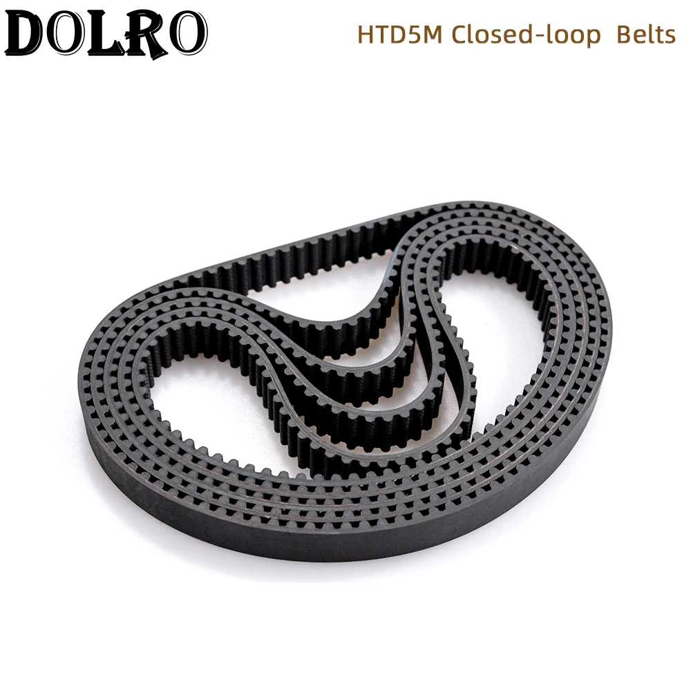 HTD5M Synchronous Timing belt perimet 1210/1220/1225/1235/1240/1250/1270/1280/1290/1300/1320 mm width15/20/25/30mm Rubber closed