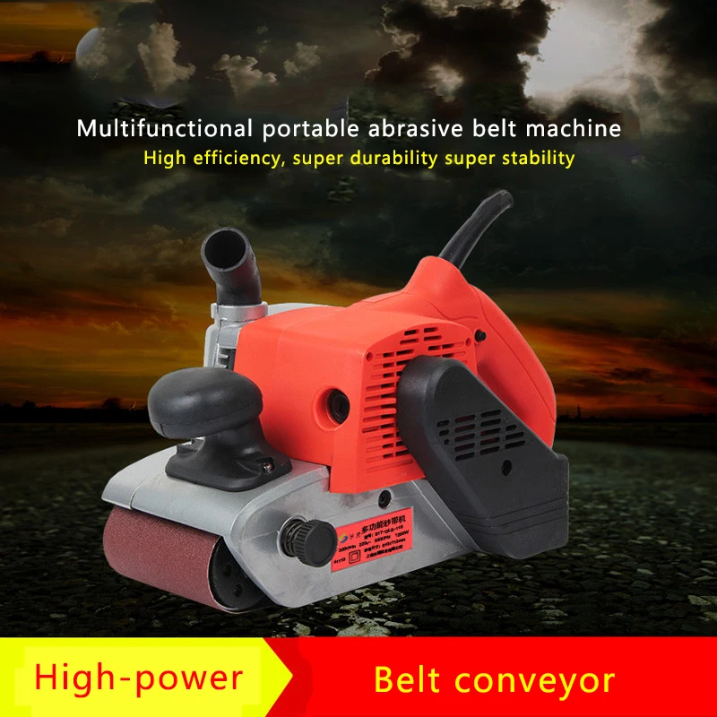 4 inch sanding belt machine household portable small sandpaper surface grinding industrial grade sanding machine