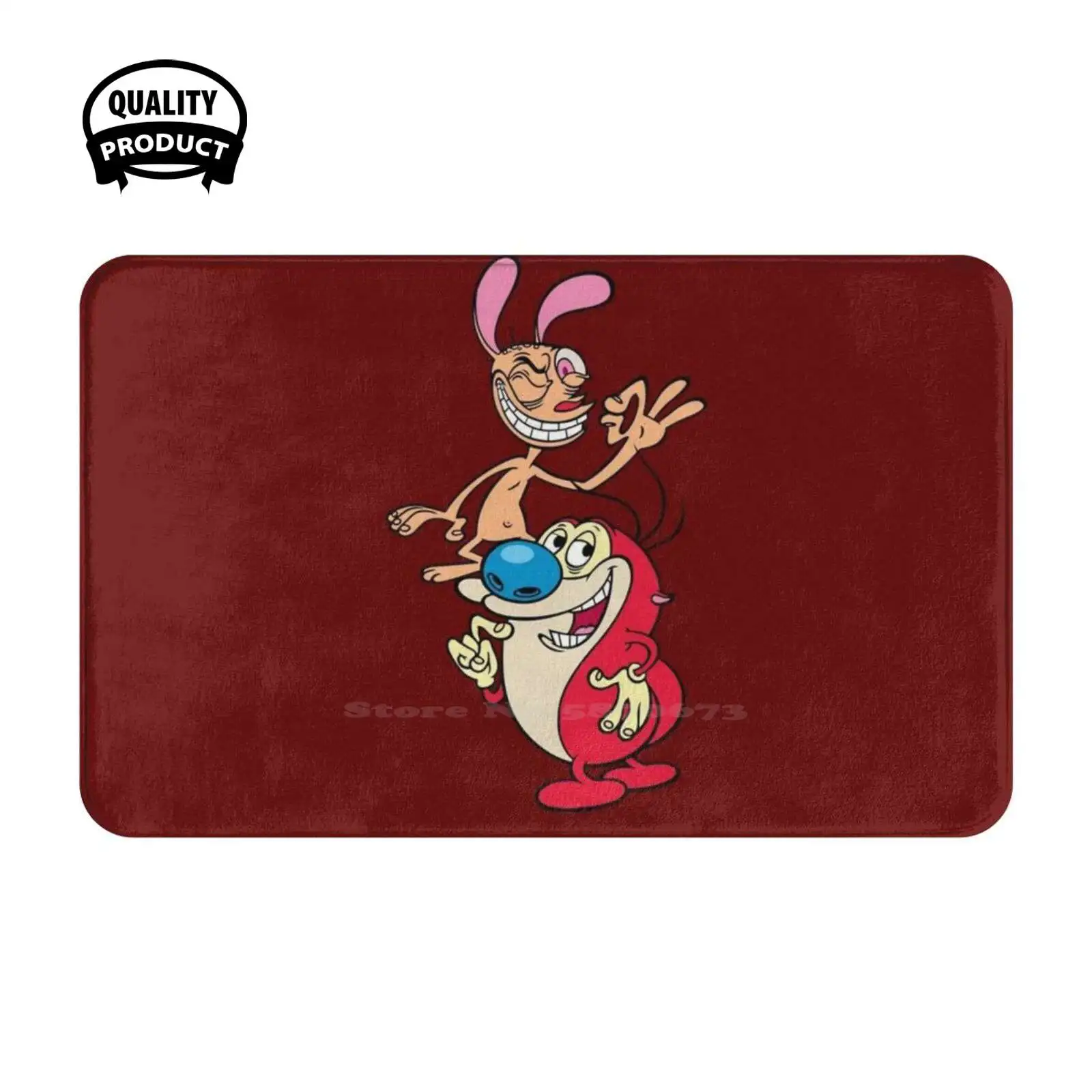 R&S - 2.0 Soft Cushion Home Carpet Door Mat Car Rug Ren And Stimpy